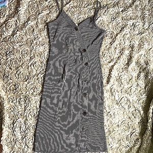 Caution to the Wind size medium black and white striped dress